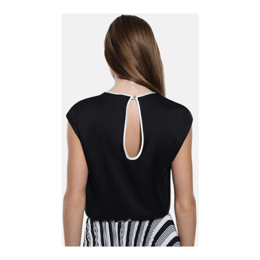 Imperial Mouwloze Top Black Dames