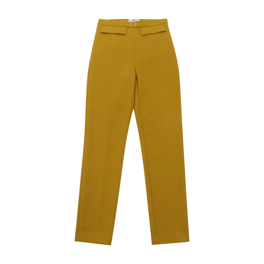 Elisabetta Franchi Women's Yellow Pa-077-51E2 Slim Trousers