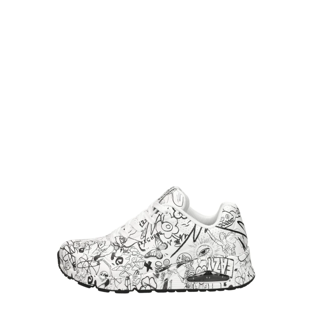 Skechers Uno Process Sketch Dames Schoenen Wit
