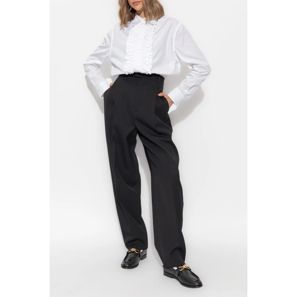 Bottega Veneta Gerimpeld Shirt White Dames