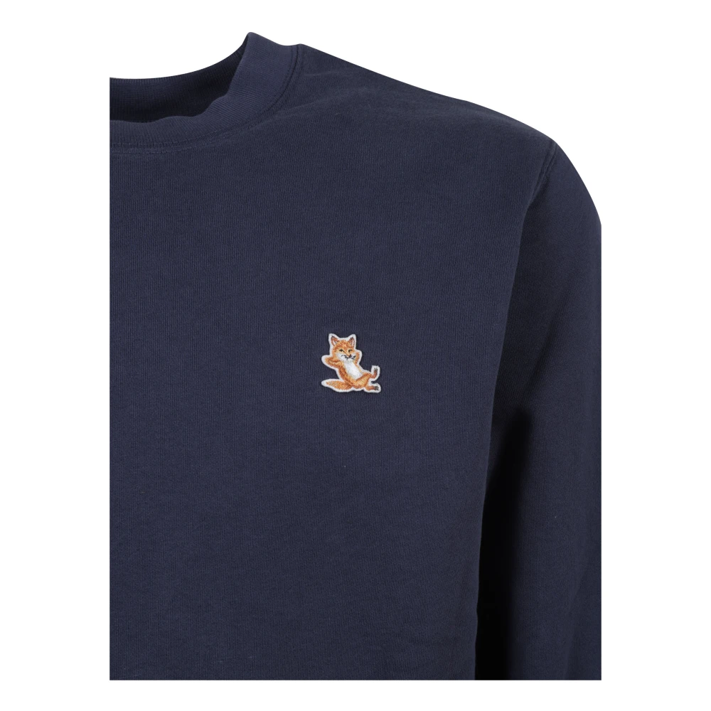 Maison Kitsuné Chillax Patch Sweatshirt Blue Heren