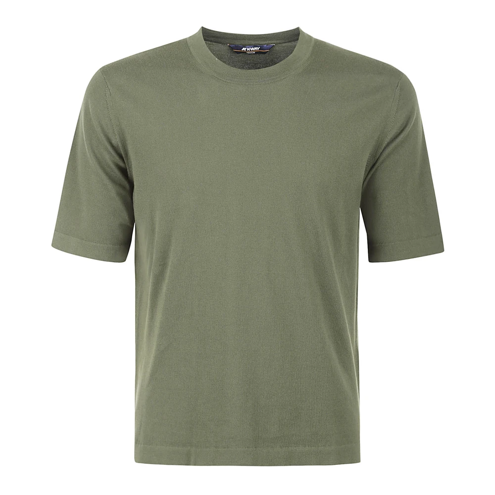 K-way Militaire Stijl T-shirts en Polo's Green Heren