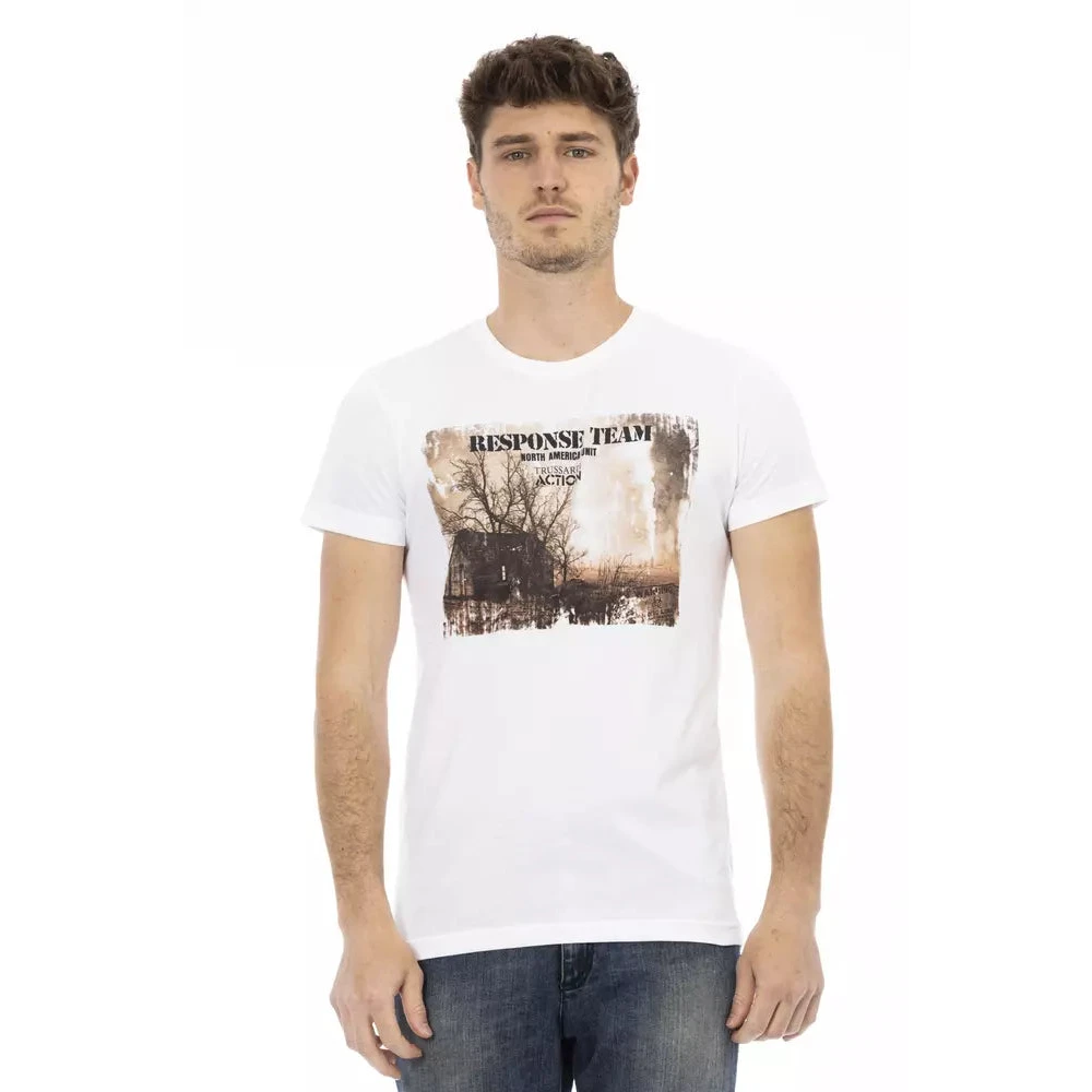 Trussardi Uomo Bianco - Action T-Shirt A Maniche Corte - Tops - L