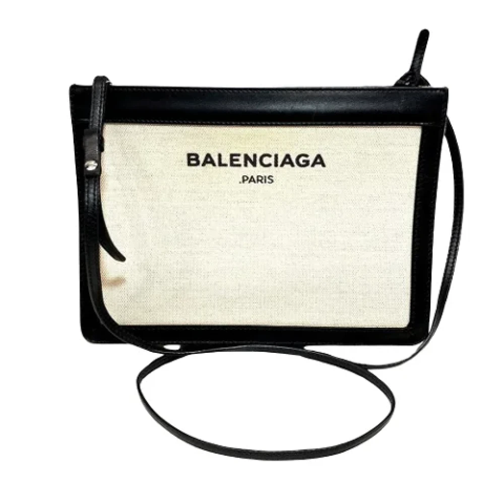 Balenciaga Vintage Pre-owned Canvas balenciaga-bags Beige Dames
