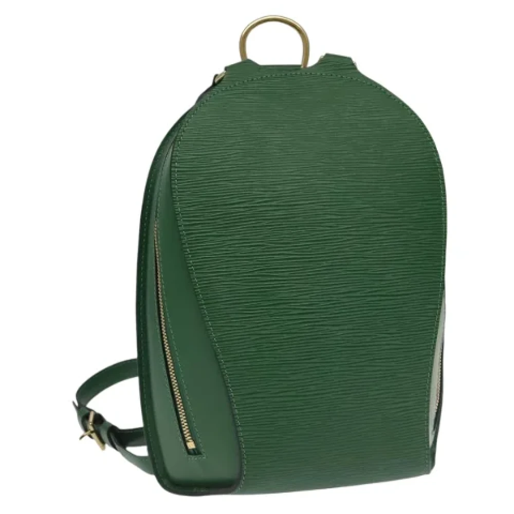 Louis Vuitton Vintage Pre-owned Leather backpacks Green Dames