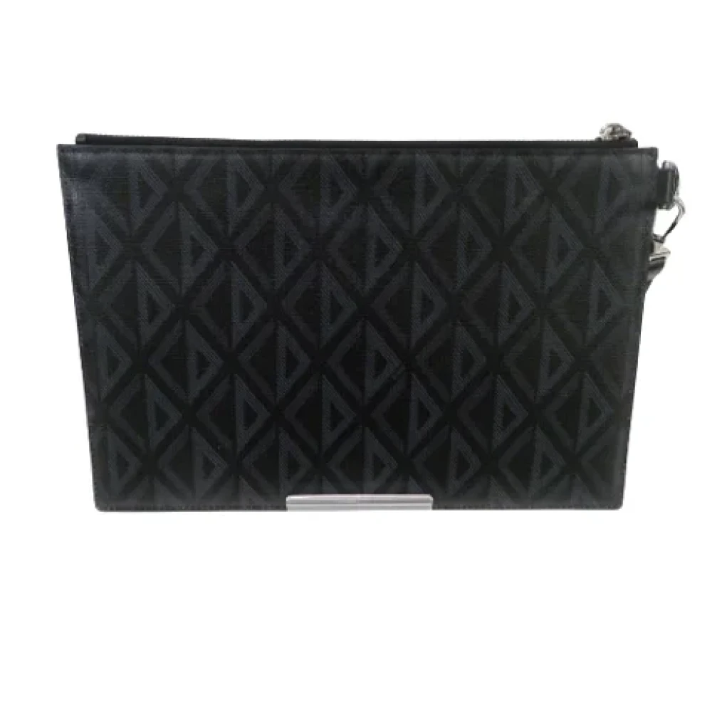 Dior Vintage Pre-owned Canvas clutches Black Heren