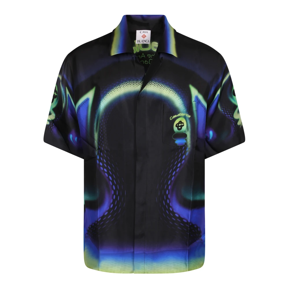 Casablanca Men's Multicolor Short Sleeve Shirts - Short Sleeve Shirts - M - Shirts