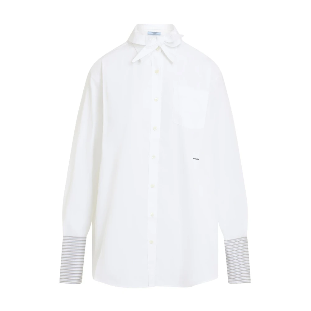Prada Shirt With Striped Cuff Detail - Image 2