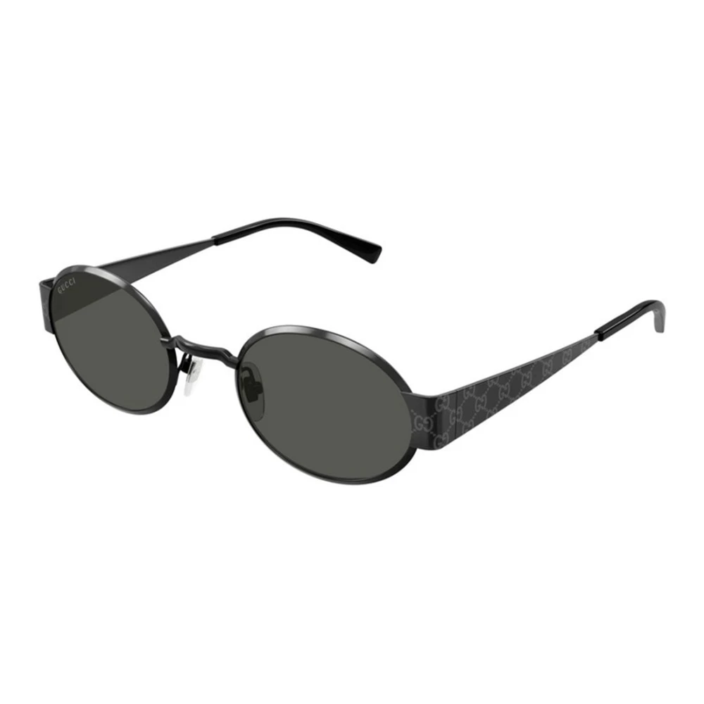 Gucci Men's Gray Oval Sunglasses - Sunglasses - 51 Mm - Accessories