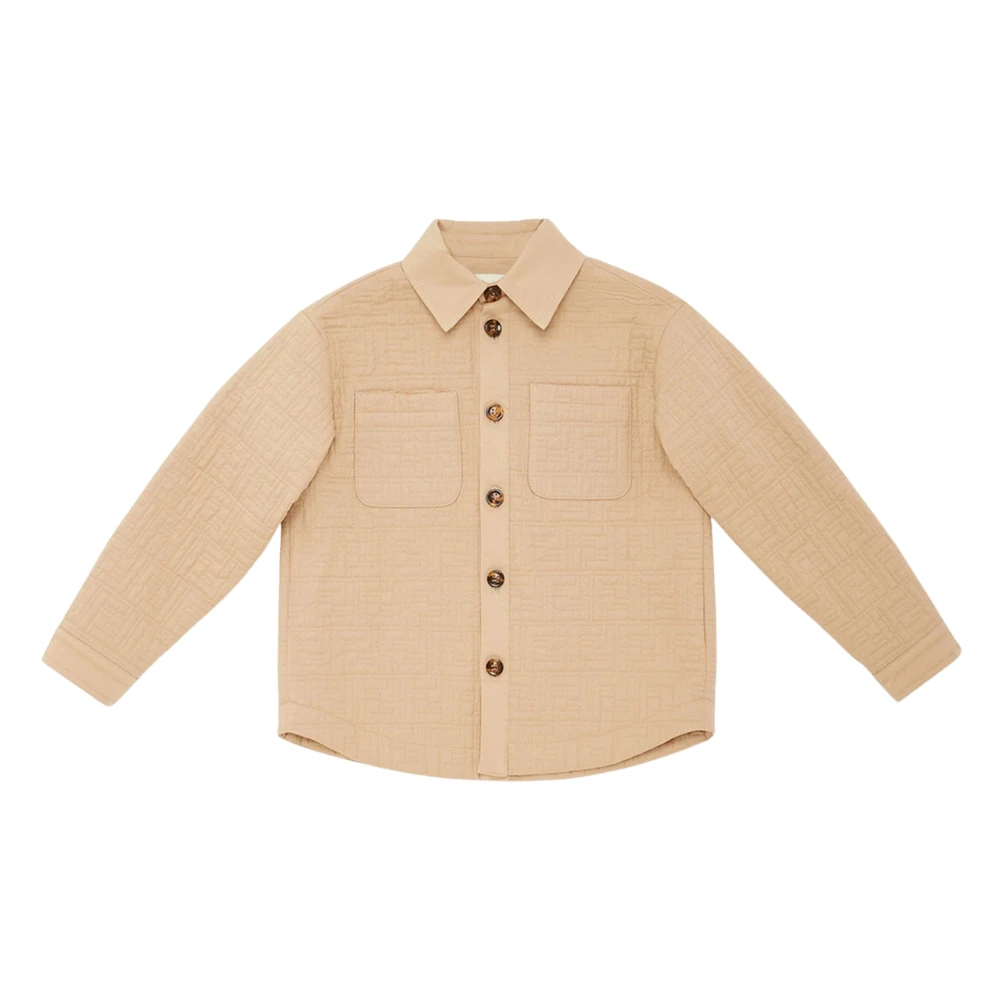 Fendi Boys Beige Quilted Jacket
