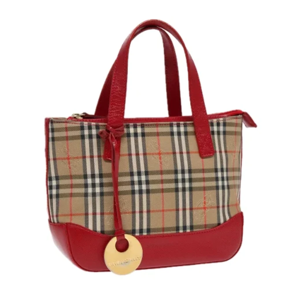 Burberry Vintage Pre-owned Canvas handbags Beige Dames