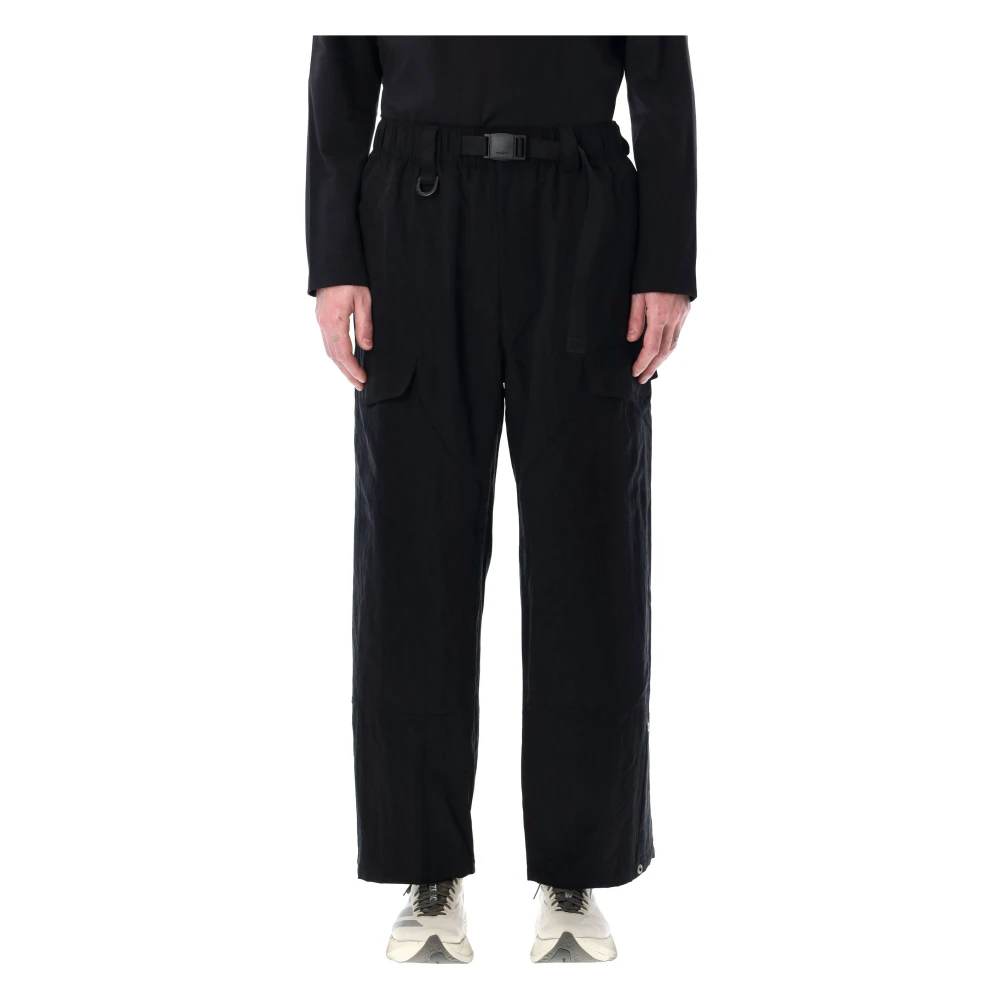 Y-3 Zwarte Twill Cargo Broek Black Heren