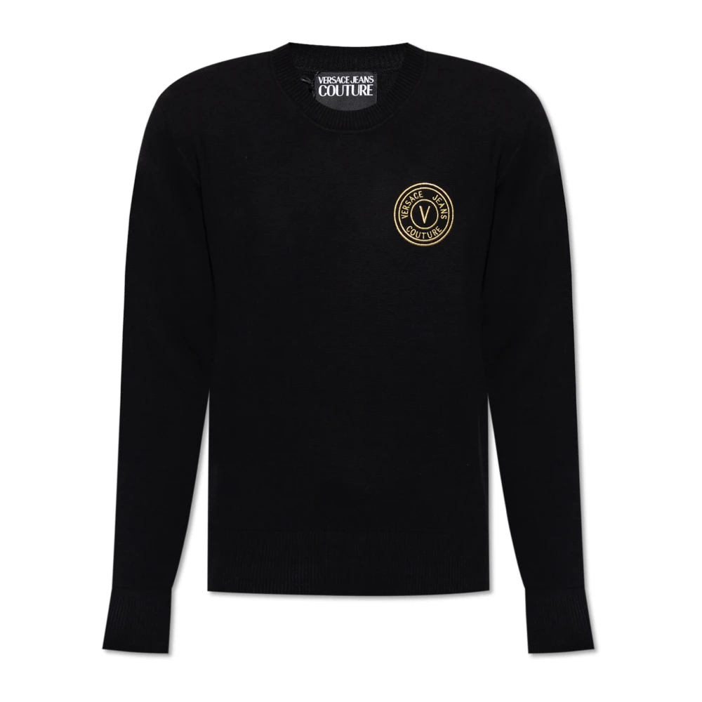 Versace Jeans Couture Trui met logo Black Heren