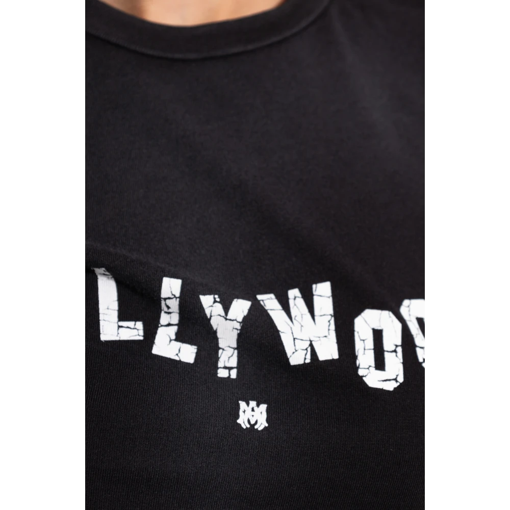 Amiri T-shirt met logo Black Dames