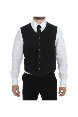 Elegant Svart Klänning Väst