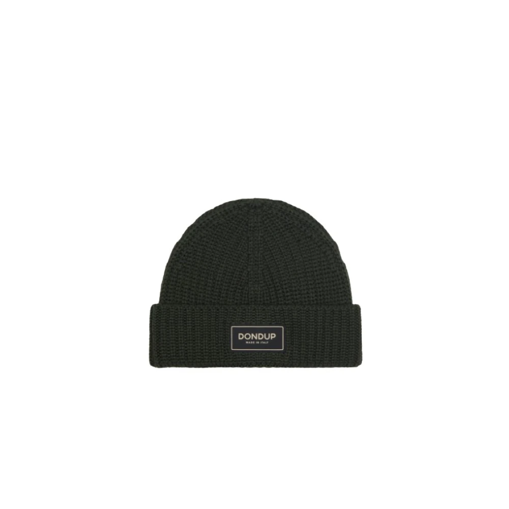 Dondup Green Technical Wool Beanie - Male - Accessories - One Size - Accessories