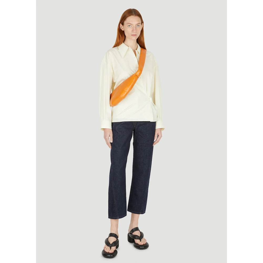 Lemaire Gedraaide Poplin Overhemd Yellow Dames