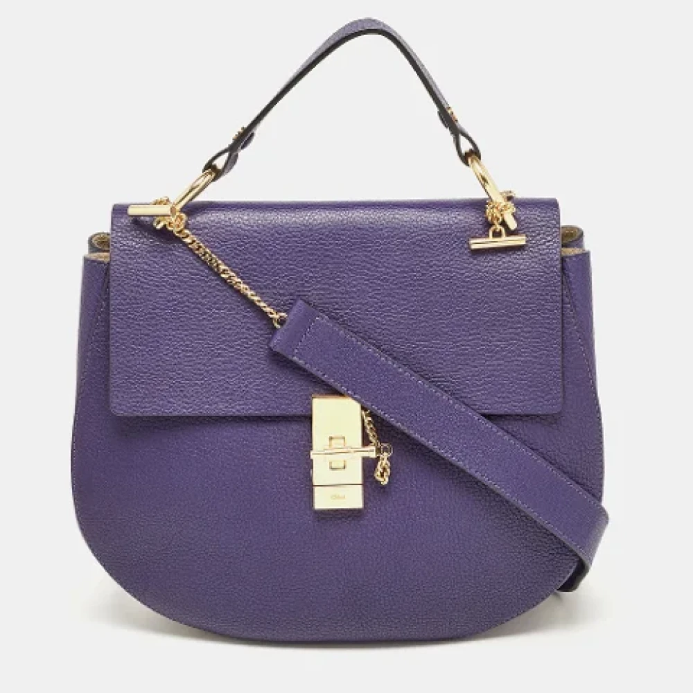 Chloé Pre-owned Leather handbags Purple Dames