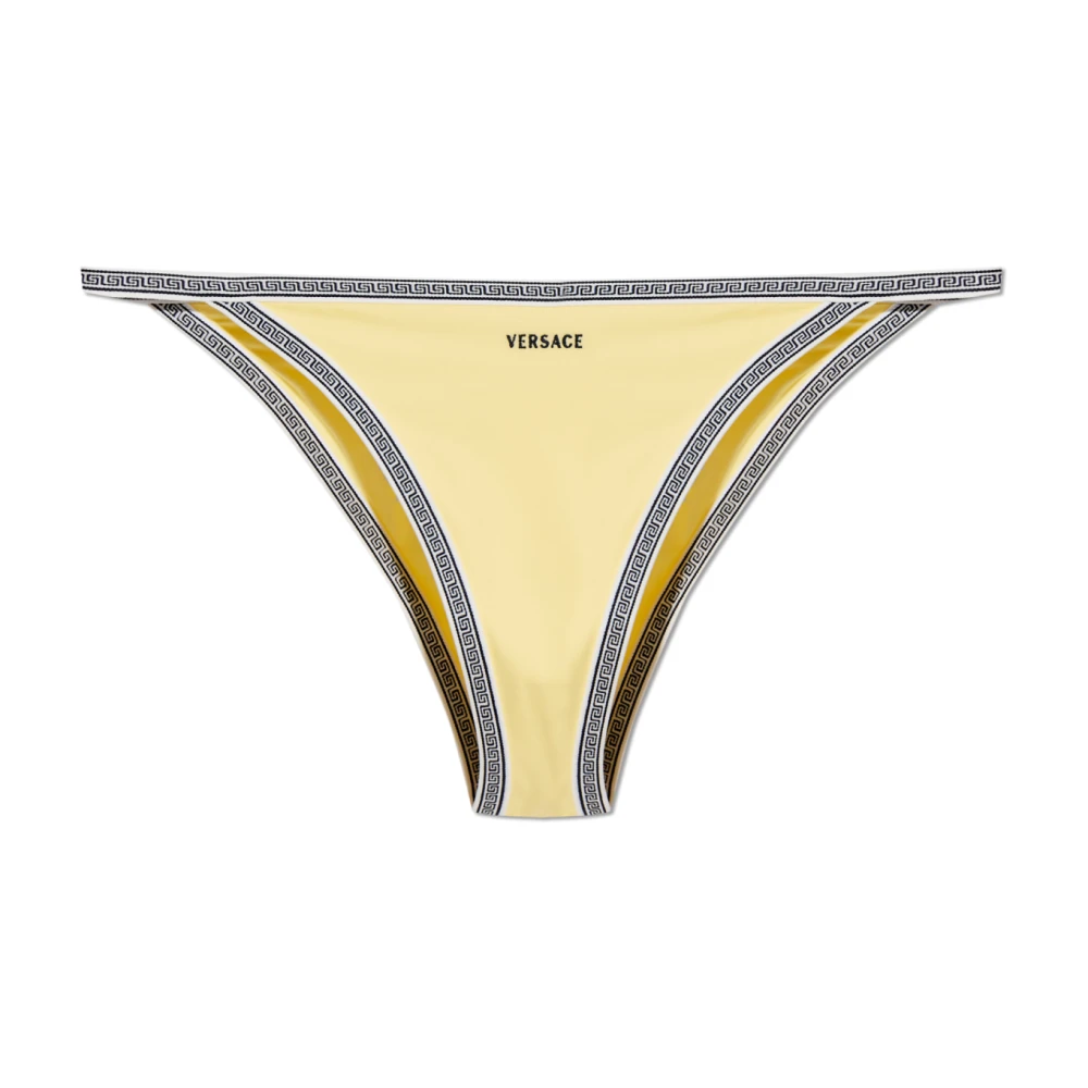 Versace Vrouw Geel Badmode Dames, S, Driehoek Bikini Broekje