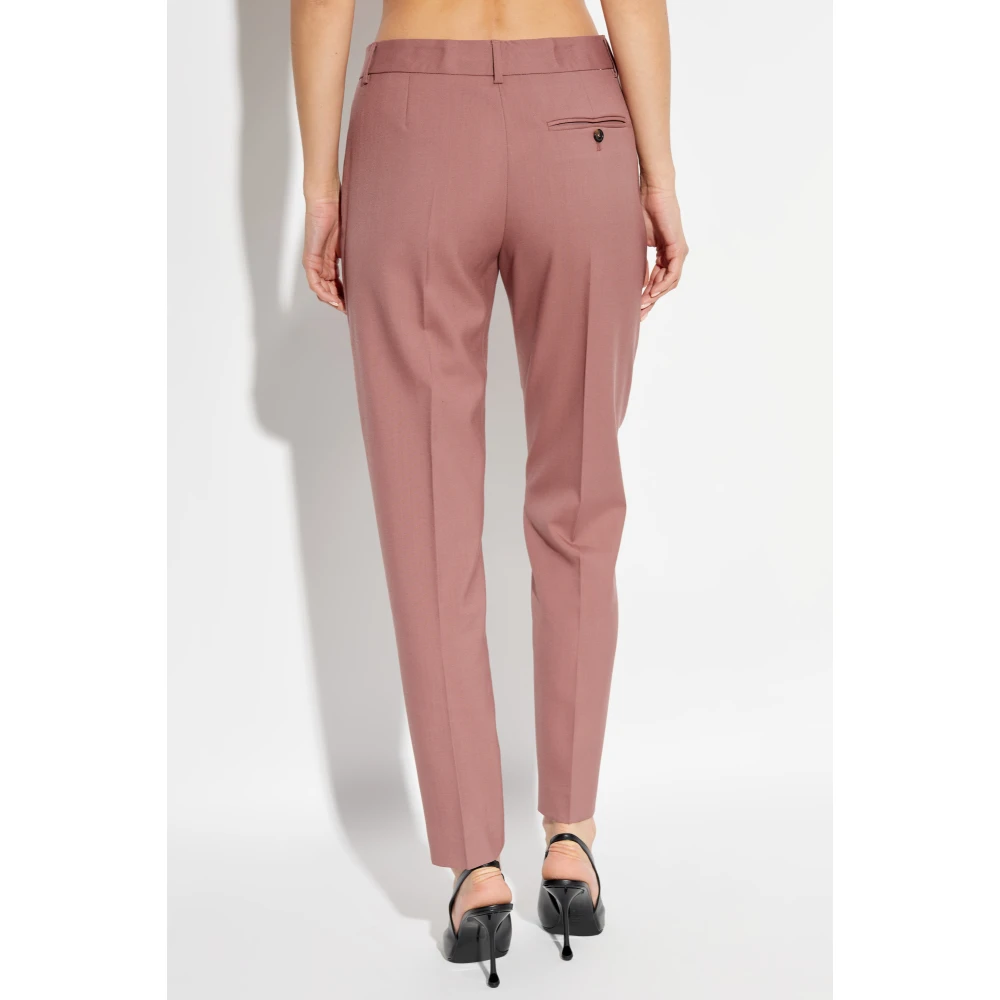 PS By Paul Smith Wollen broek met plooien Pink Dames