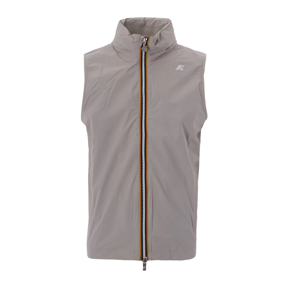 K-Way Herren Beige Valen Stretch Nylon Jersey Weste
