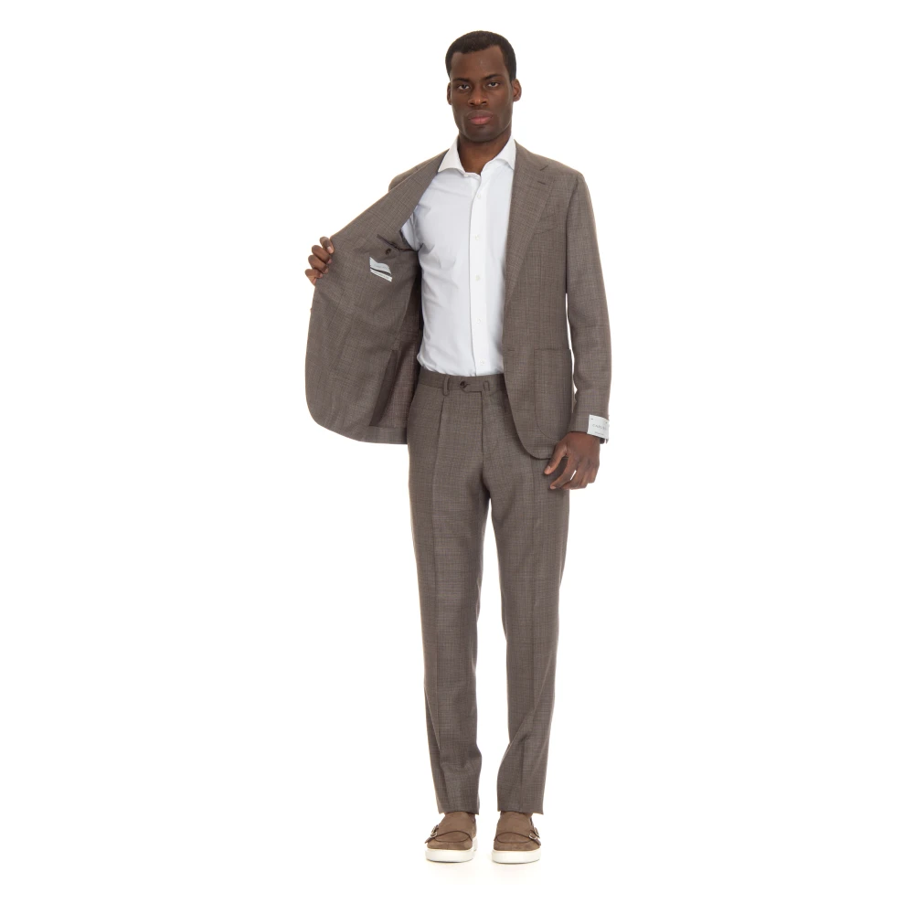 Caruso Bruine Aida Deconstructed Jurk Brown Heren