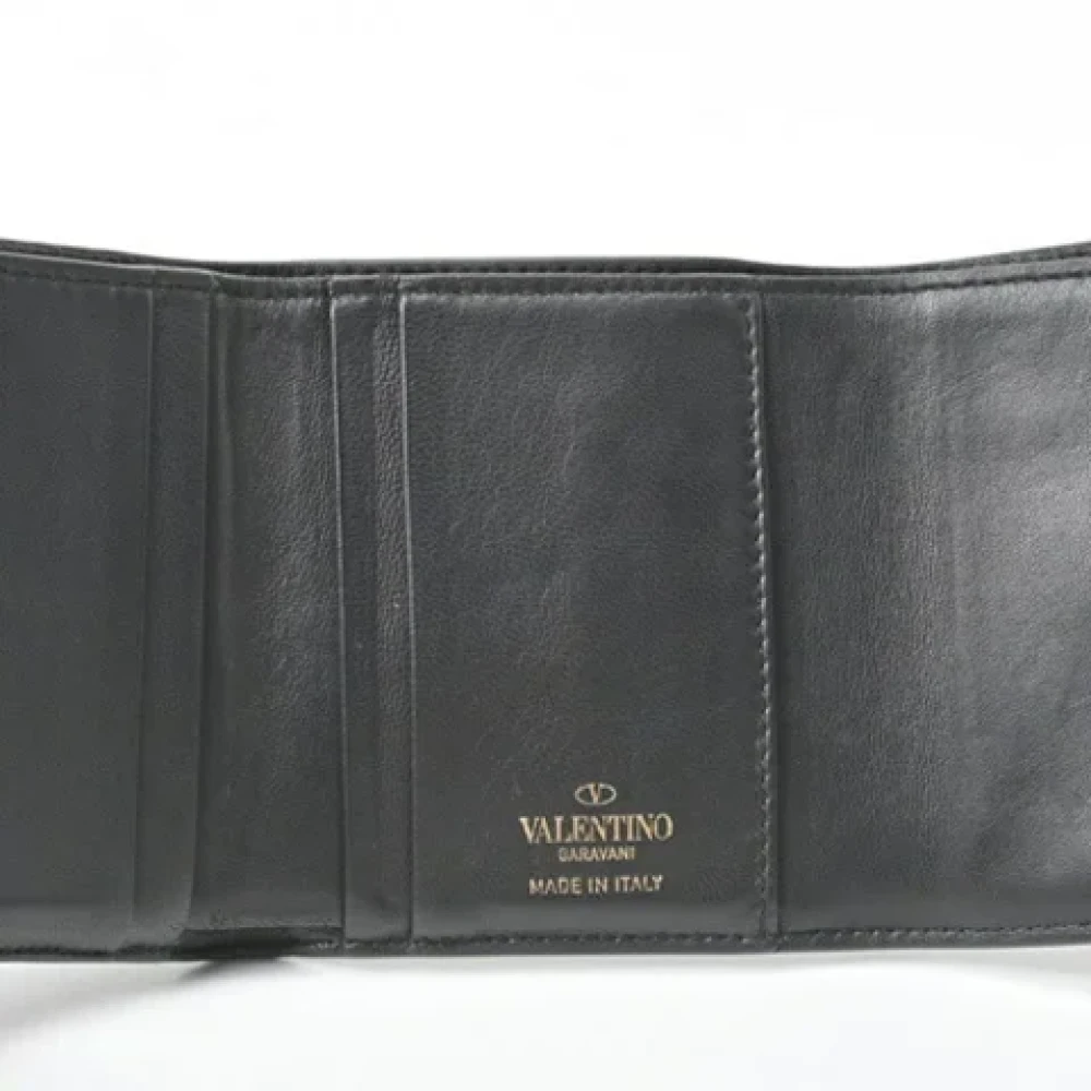 Valentino Vintage Pre-owned Leather wallets Black Dames