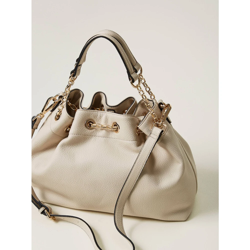 Twinset Beige Handtas met Gouden Details Beige Dames