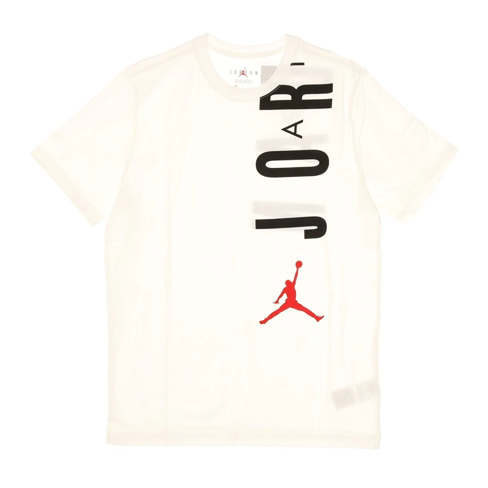 Jordan Air Stretch Crew T-shirt Wit Zwart Rood White Heren