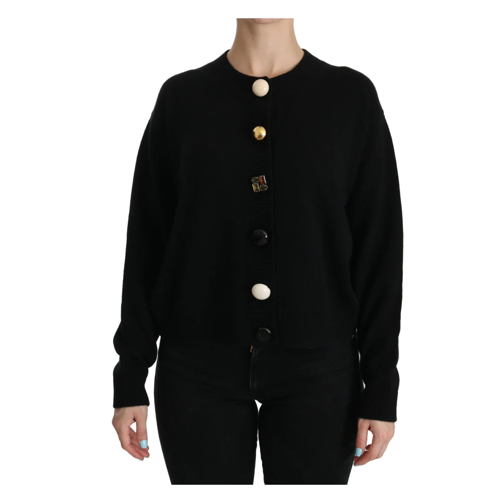 Dolce & Gabbana Women's Black Luxury Cashmere Cardigan Sweater