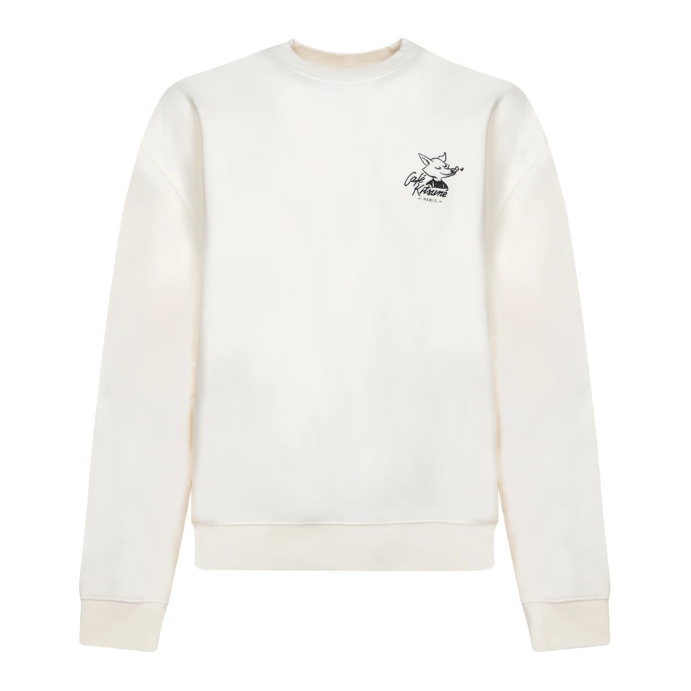 Maison Kitsuné Witte Sweatshirt Aw24 Beige Heren