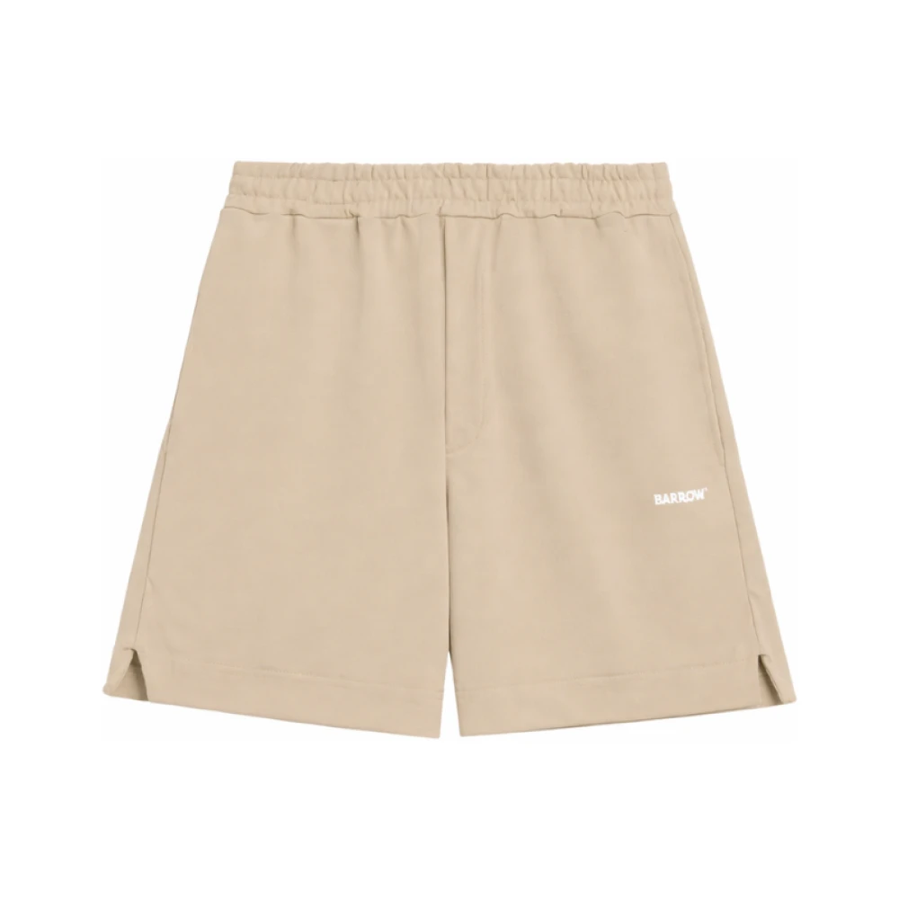 Barrow Beige Logo Shorts - Male - Casual Shorts - S - Shorts