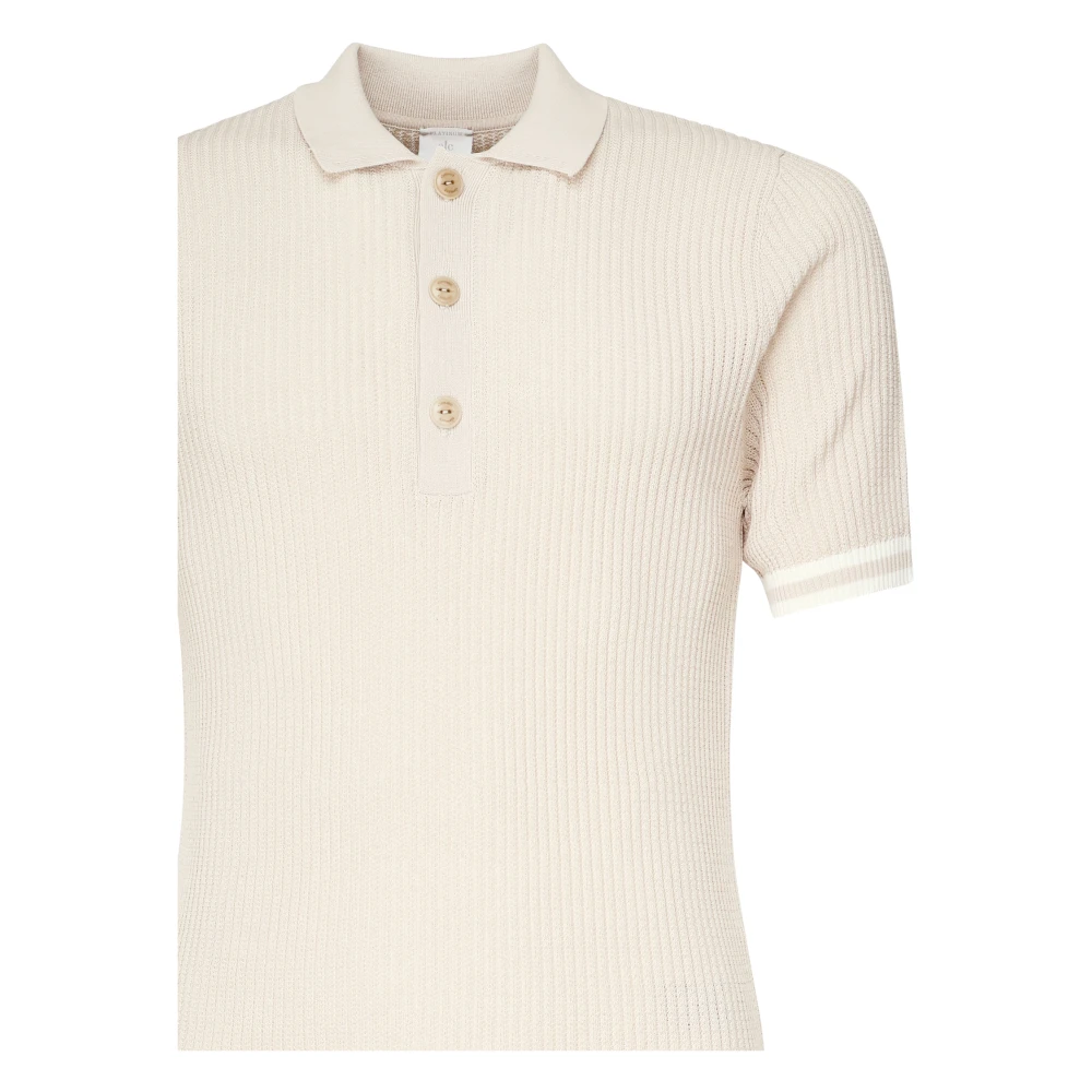 Eleventy Zand Katoenen Poloshirt Beige Heren