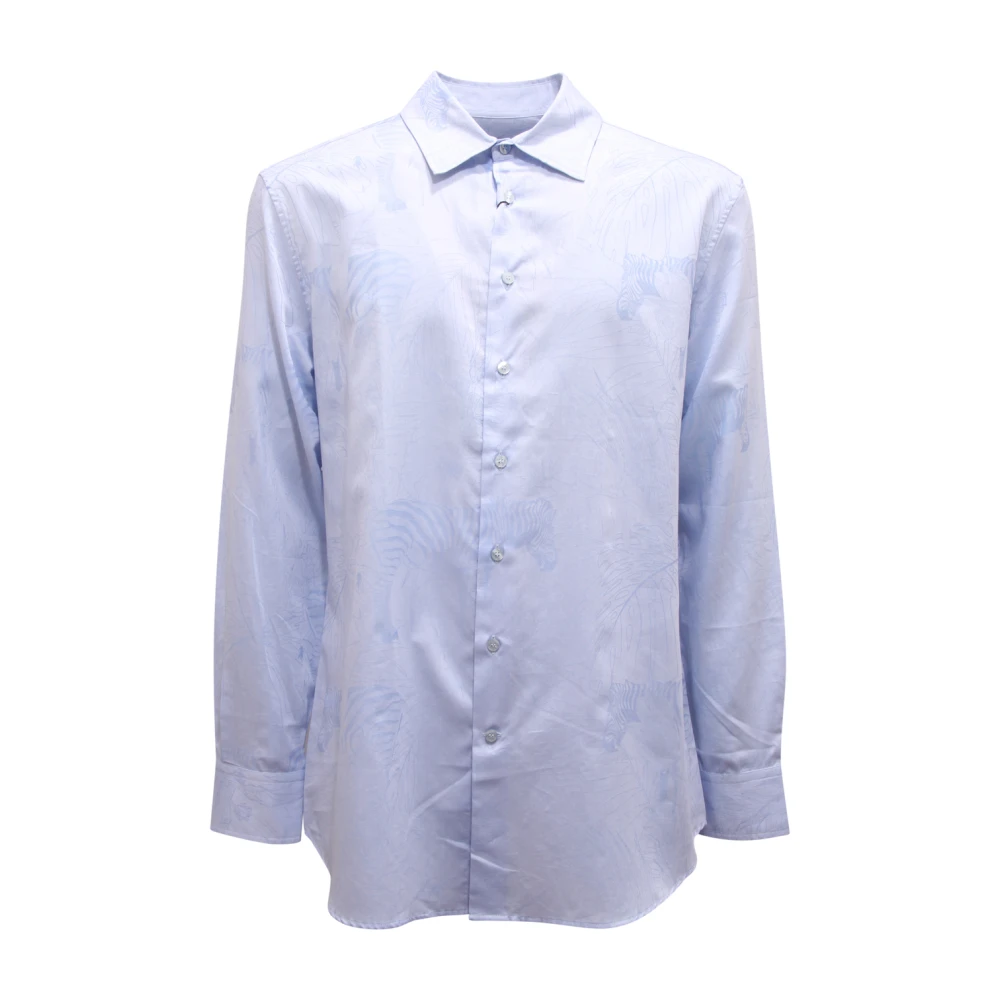 Etro Men's Blue Cotton Shirt Made In Italy