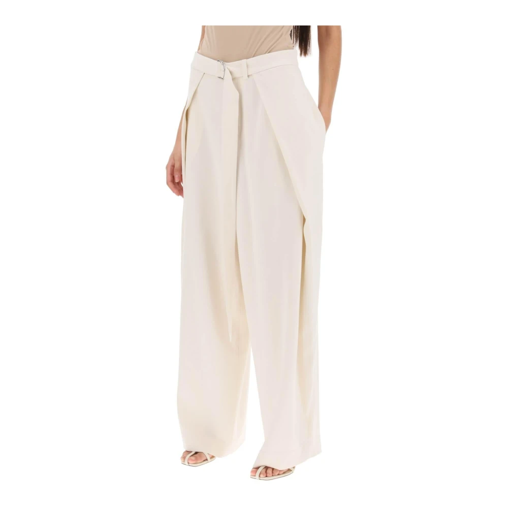 Ami Paris Wijde broek met zwevende panelen White Dames