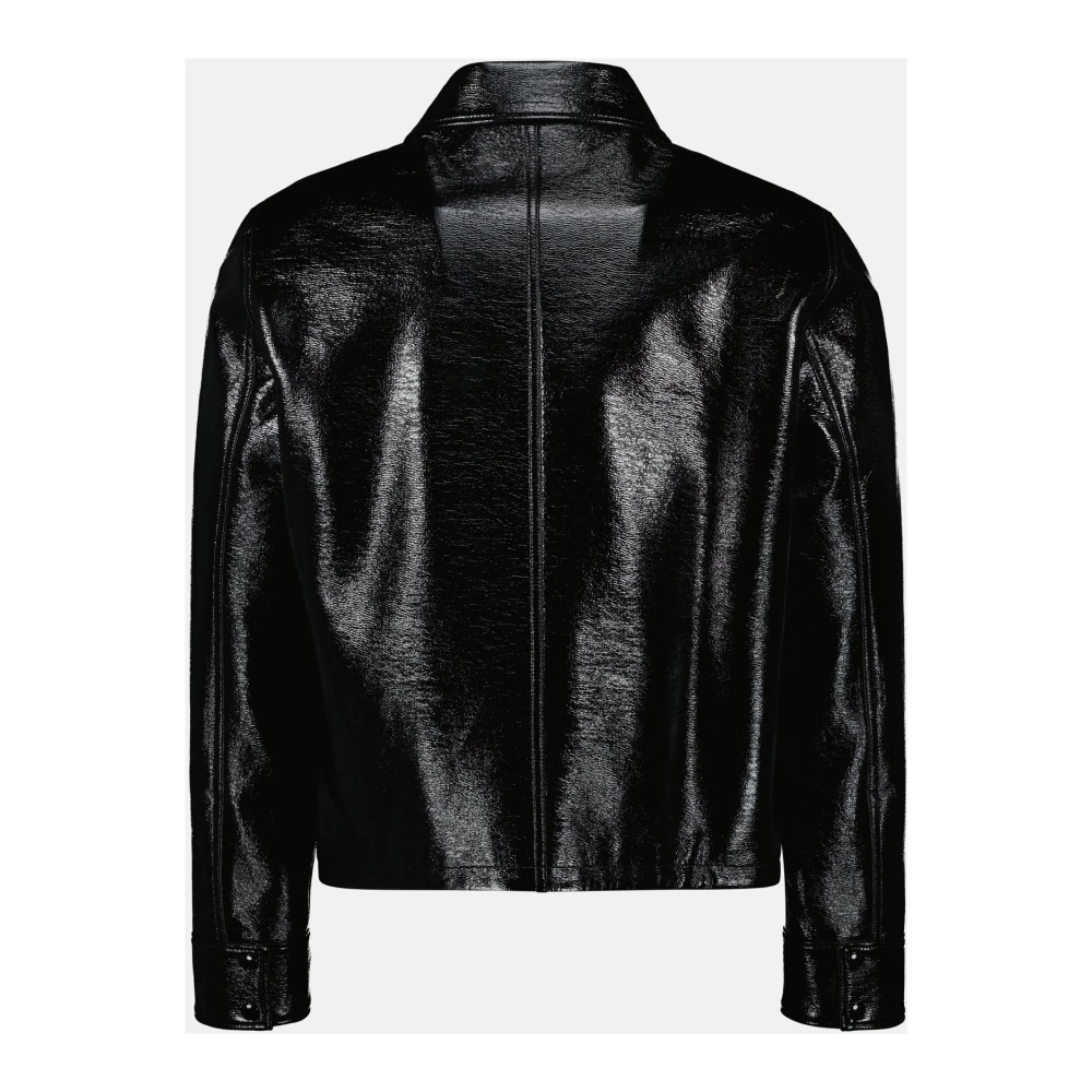 Courrèges Zwarte Vinyl Jas Lente-Zomer 2025 Black Heren
