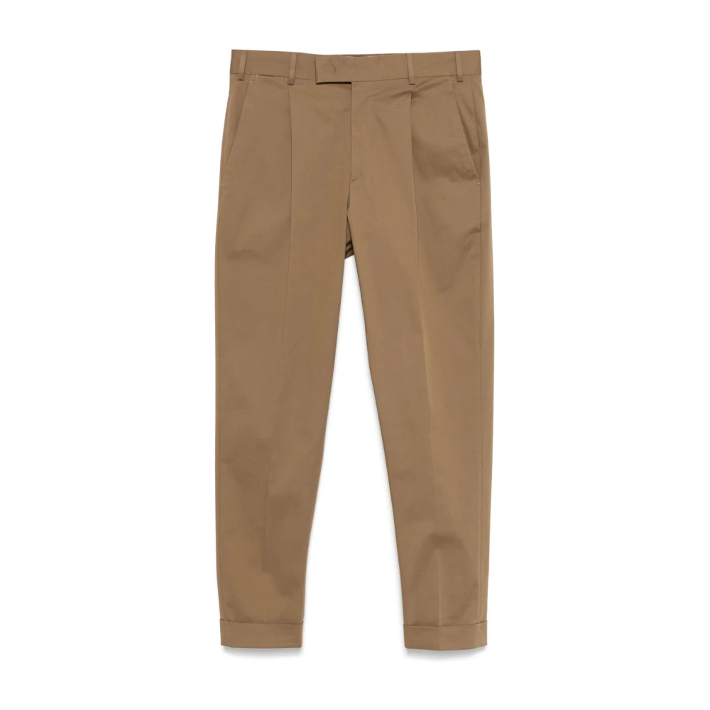 PT Torino Beige Broek met Verborgen Voorknoop Beige Heren