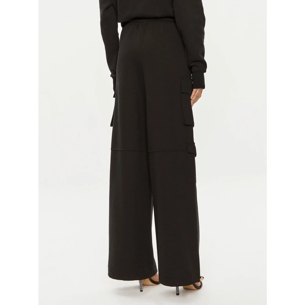 PATRIZIA PEPE Zwarte Cargo Sweatpants met Zakken Black Dames