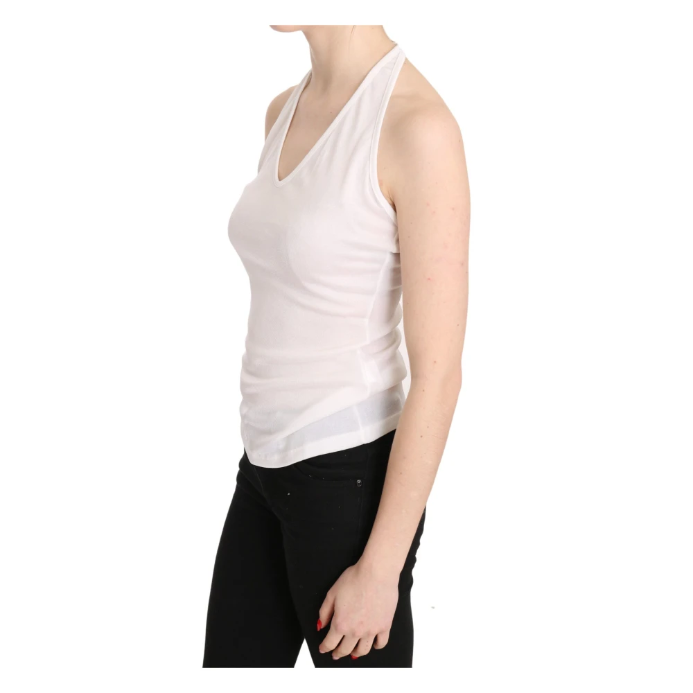 Gianfranco Ferré Elegante Witte Neckholder Top White Dames