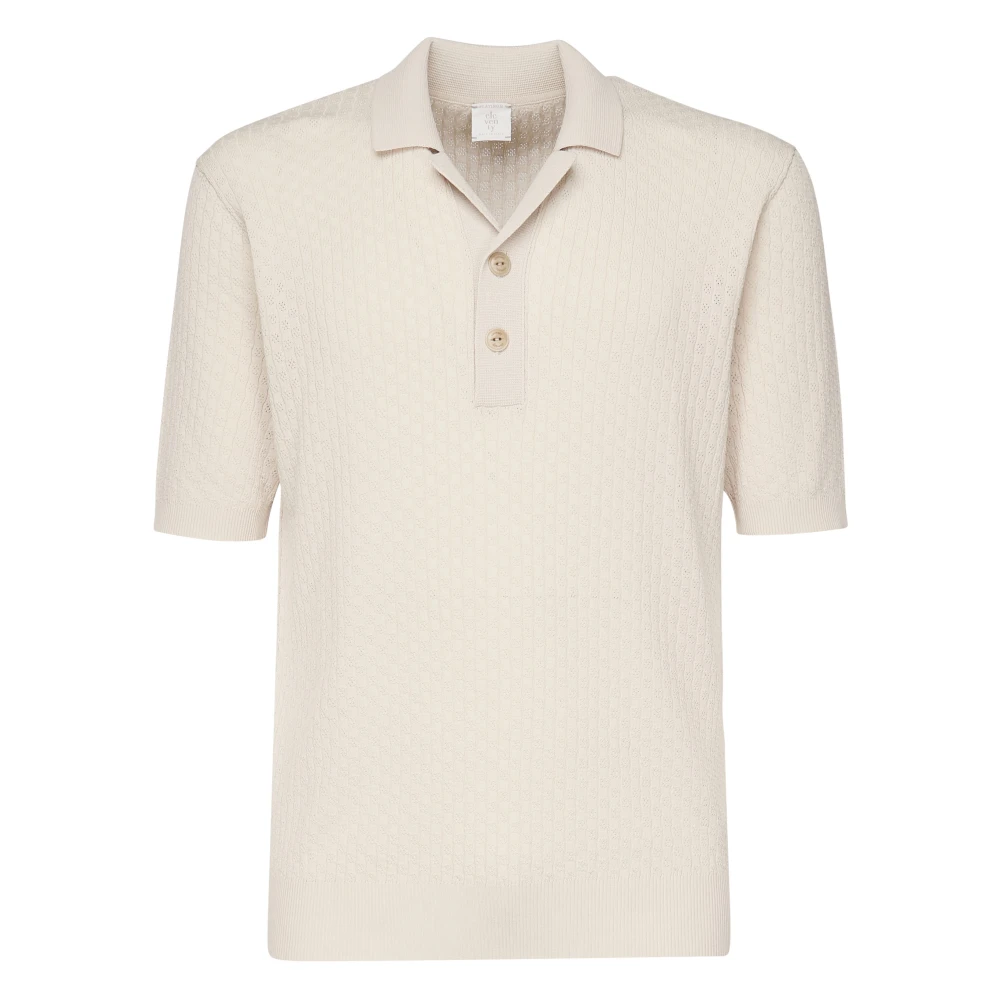 Eleventy Sand Polo Sweater T-shirts en Polos Beige Heren