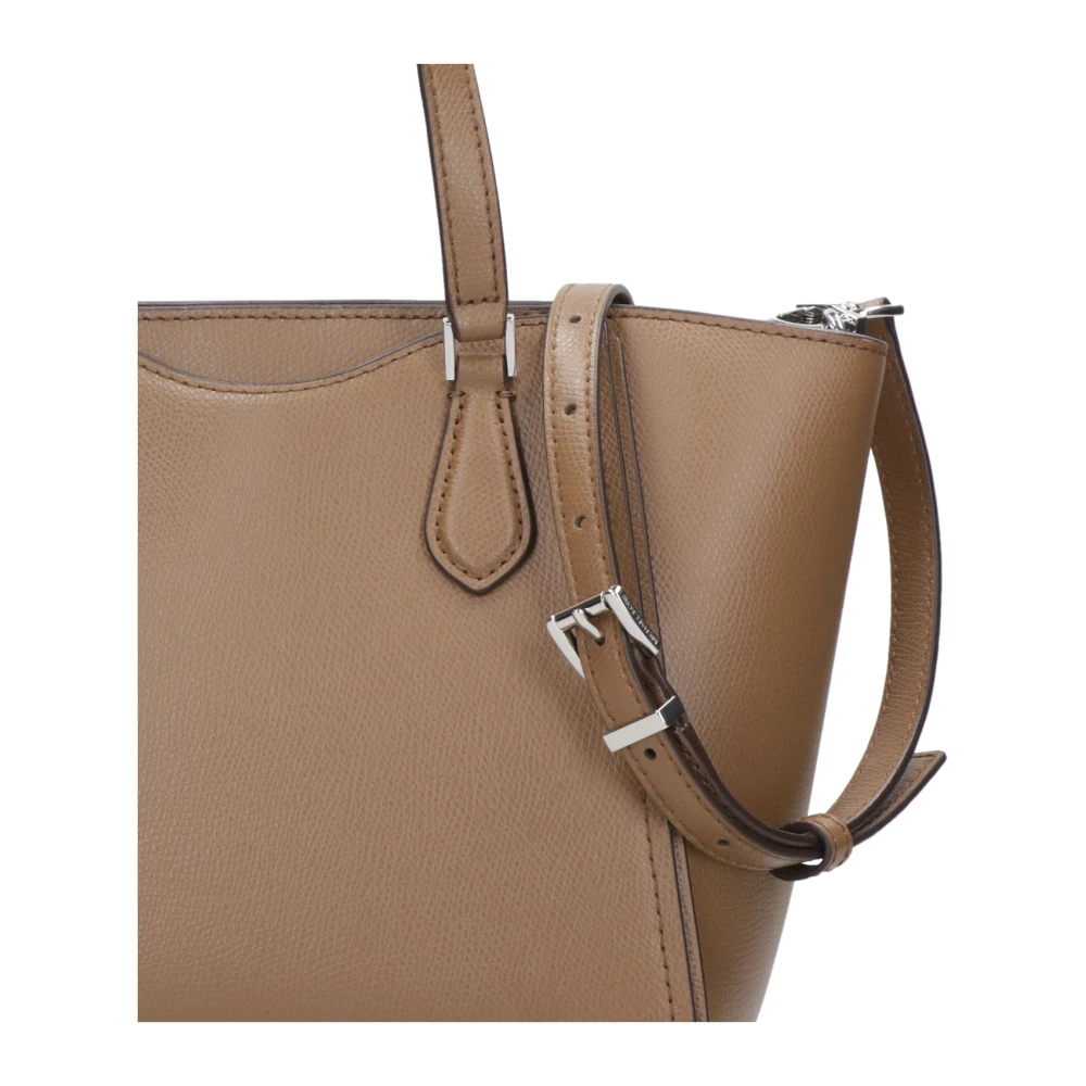 Michael Kors Leren handtas met verstelbare schouderband Brown Dames
