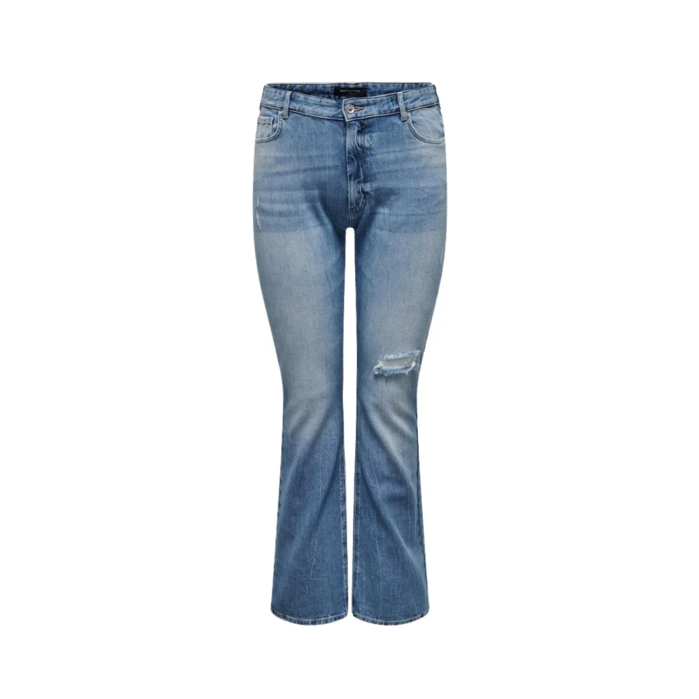 Only Carmakoma Women's Blue Flare Jeans, 2XL L32, Flared Jeans