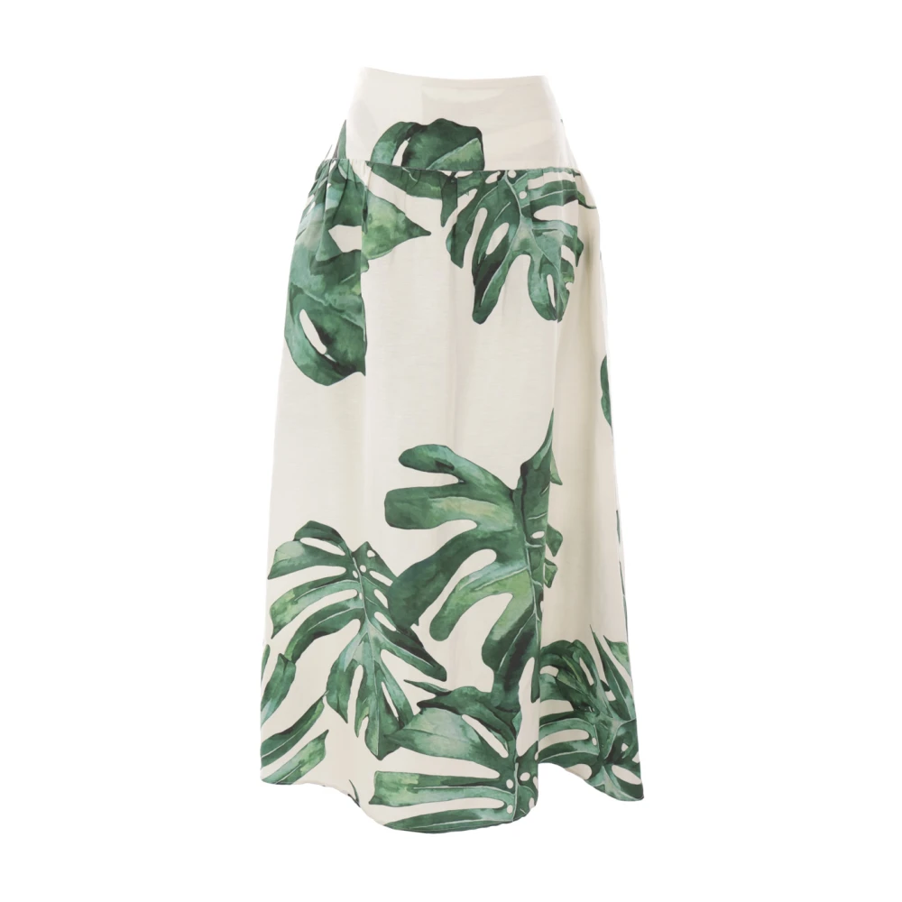 Raquel Diniz Wild Jungle Lange Linnen Zijden Rok Multicolor Dames