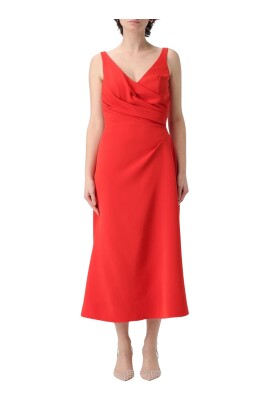 red-draped-midi-dress