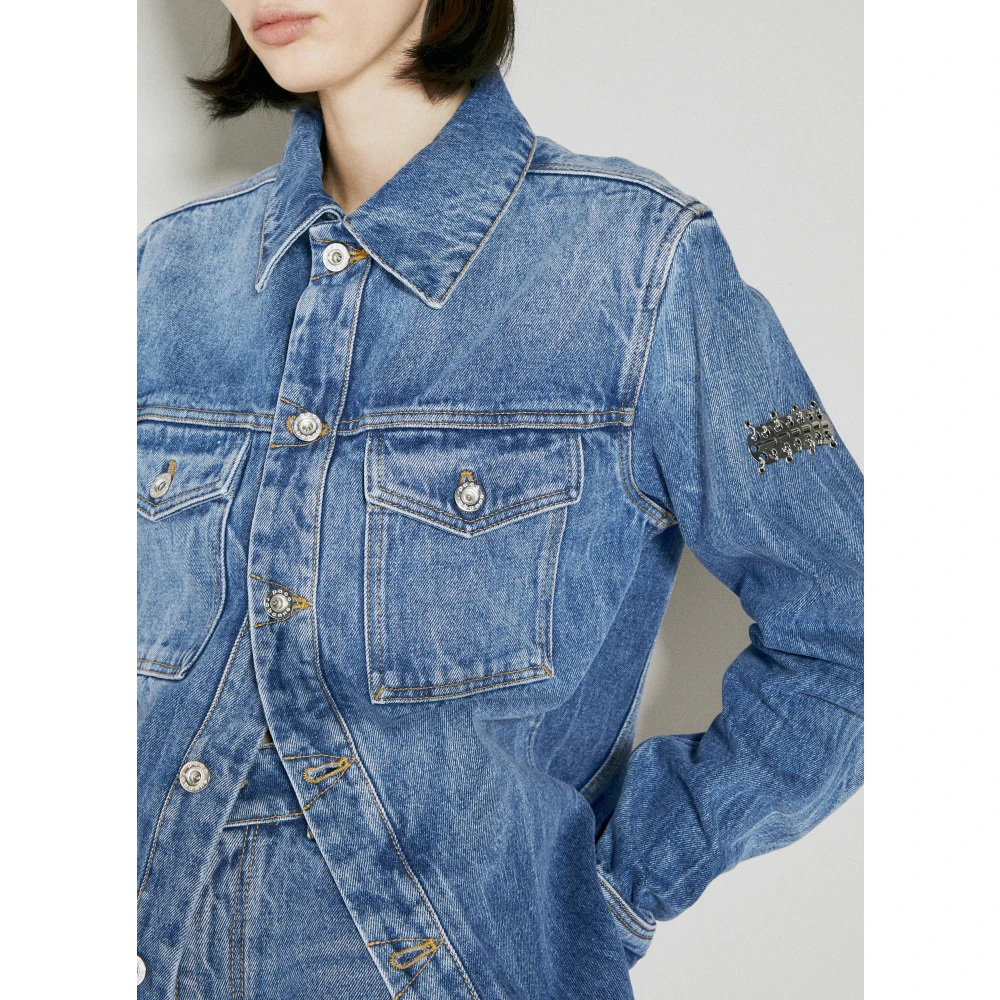 Paco Rabanne Denim Shirt met Metalen Versieringen Blue Dames