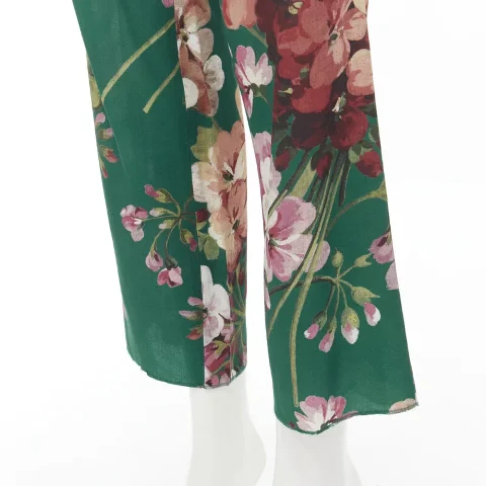 Gucci Vintage Pre-owned Silk bottoms Green Dames