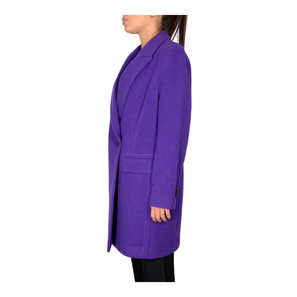 Hugo Boss Paarse jas met relaxte pasvorm Purple Dames