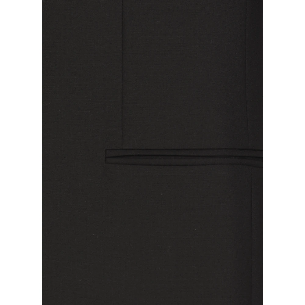 Caruso Zwart Wollen Pak Jas met Broek Black Heren