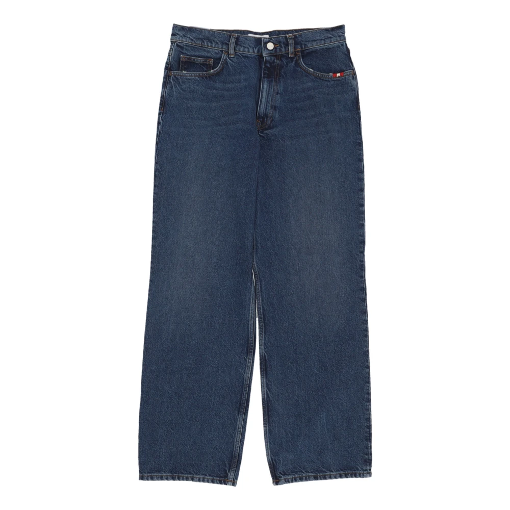 Amish Jean Taille Haute Et Large Jambe Femme Jeans Bleu W28