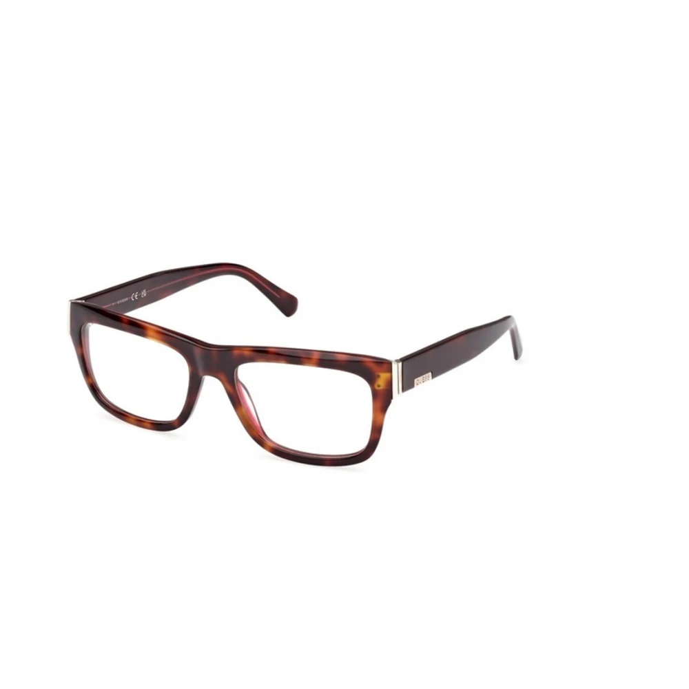 Guess Brown Glasses, Male, 55 Mm, Rectangular Optical Frame